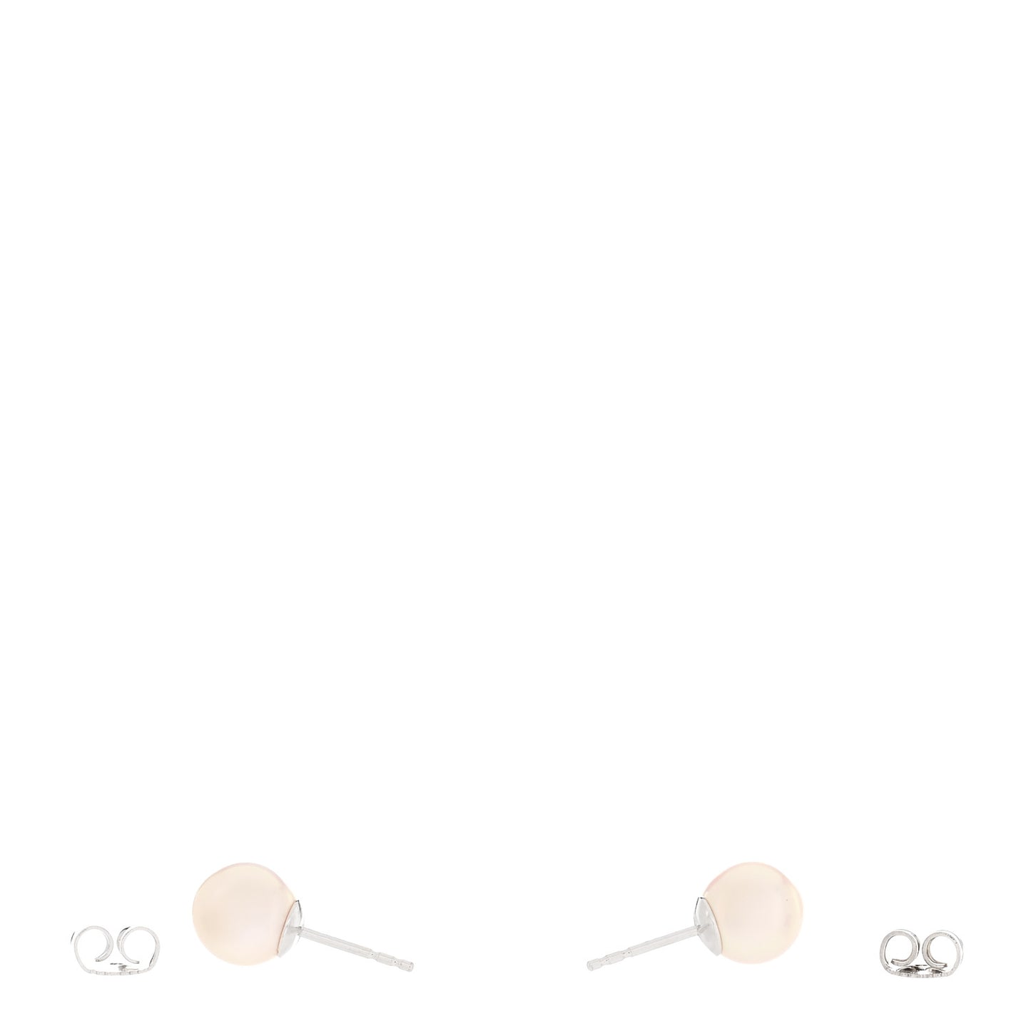 18K White Gold Akoya Pearl 8-8.5mm Stud Earrings