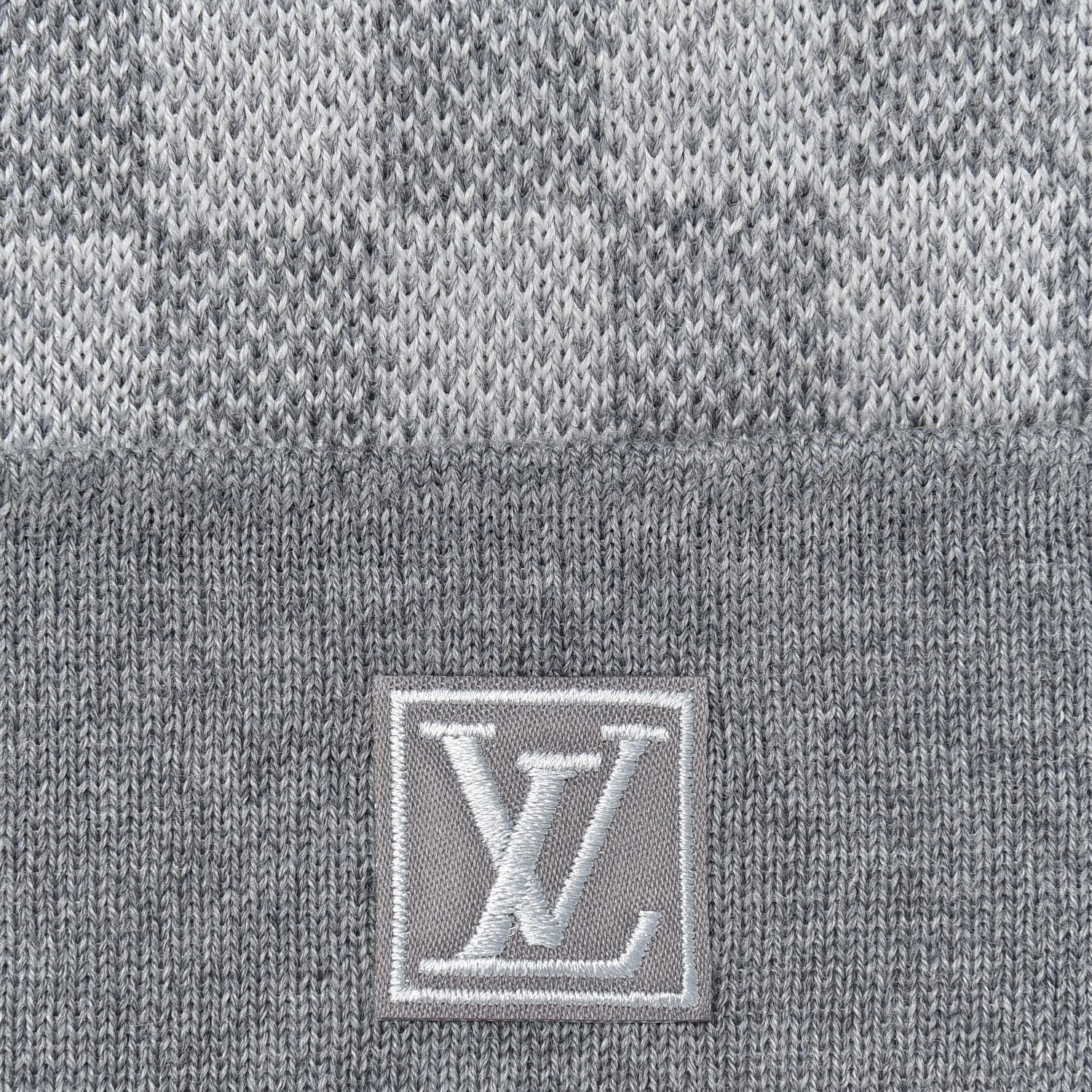 Louis Vuitton Wool Bonnet Petit Damier Beanie Hat Grey 4 of 4