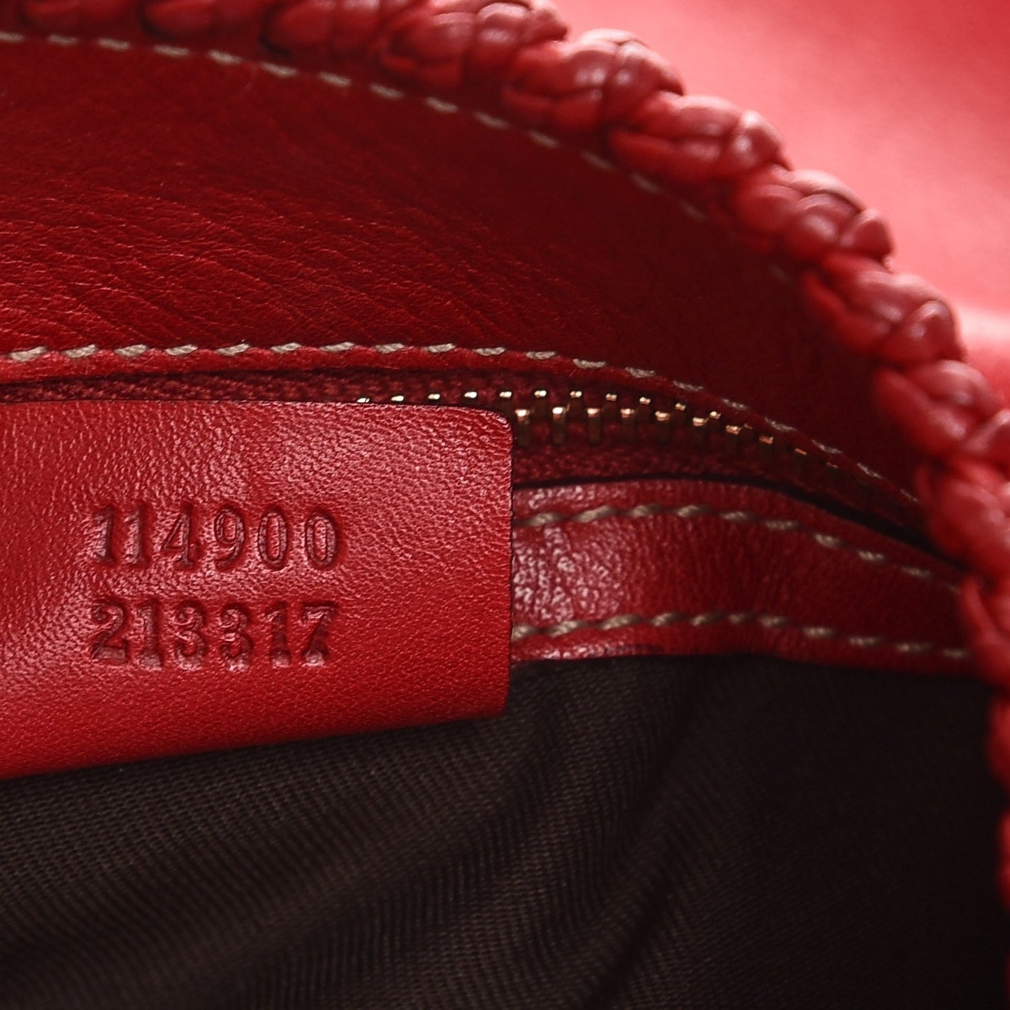 Calfskin Large Horsebit Chain Hobo Red