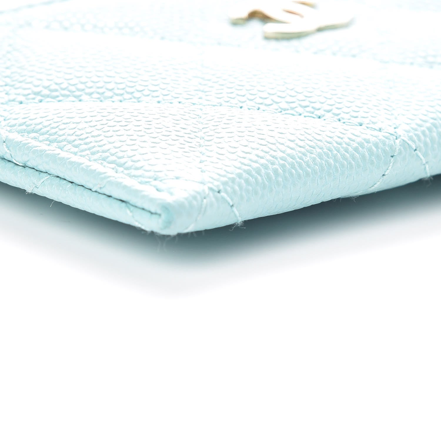 Chanel Caviar Quilted Card Holder Light Blue 5 of 11