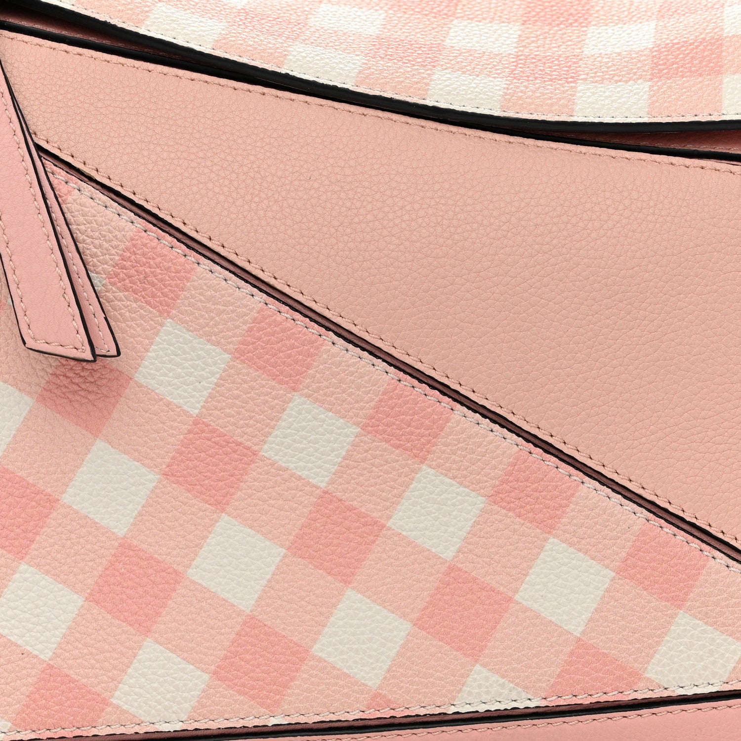 Loewe Calfskin Gingham Puzzle Bag Salom 9 of 15