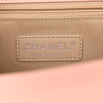Chanel Patent Chevron Quilted New Medium Boy Flap Light Pink 6 of 14