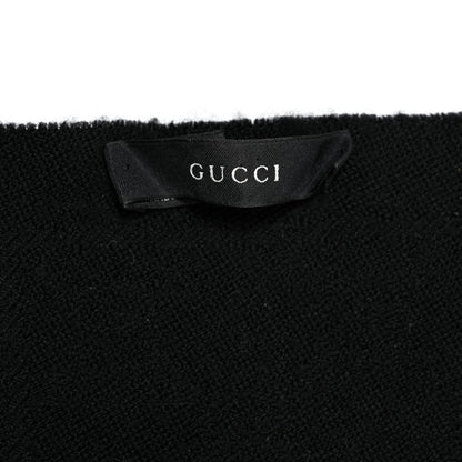 Gucci Wool Silk GG Monogram GGNat Scarf Black 3 of 3
