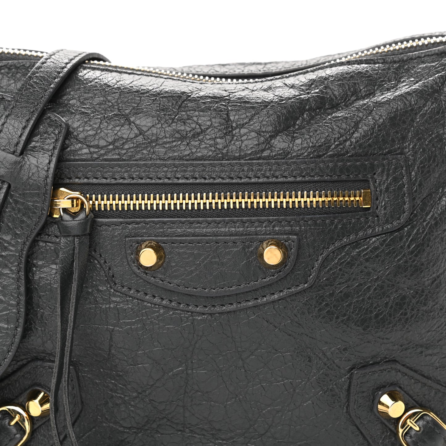 Agneau Gold Hardware XS Reporter Crossbody Grey