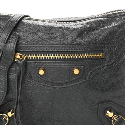 Balenciaga Agneau Gold Hardware XS Reporter Crossbody Grey 8 of 10