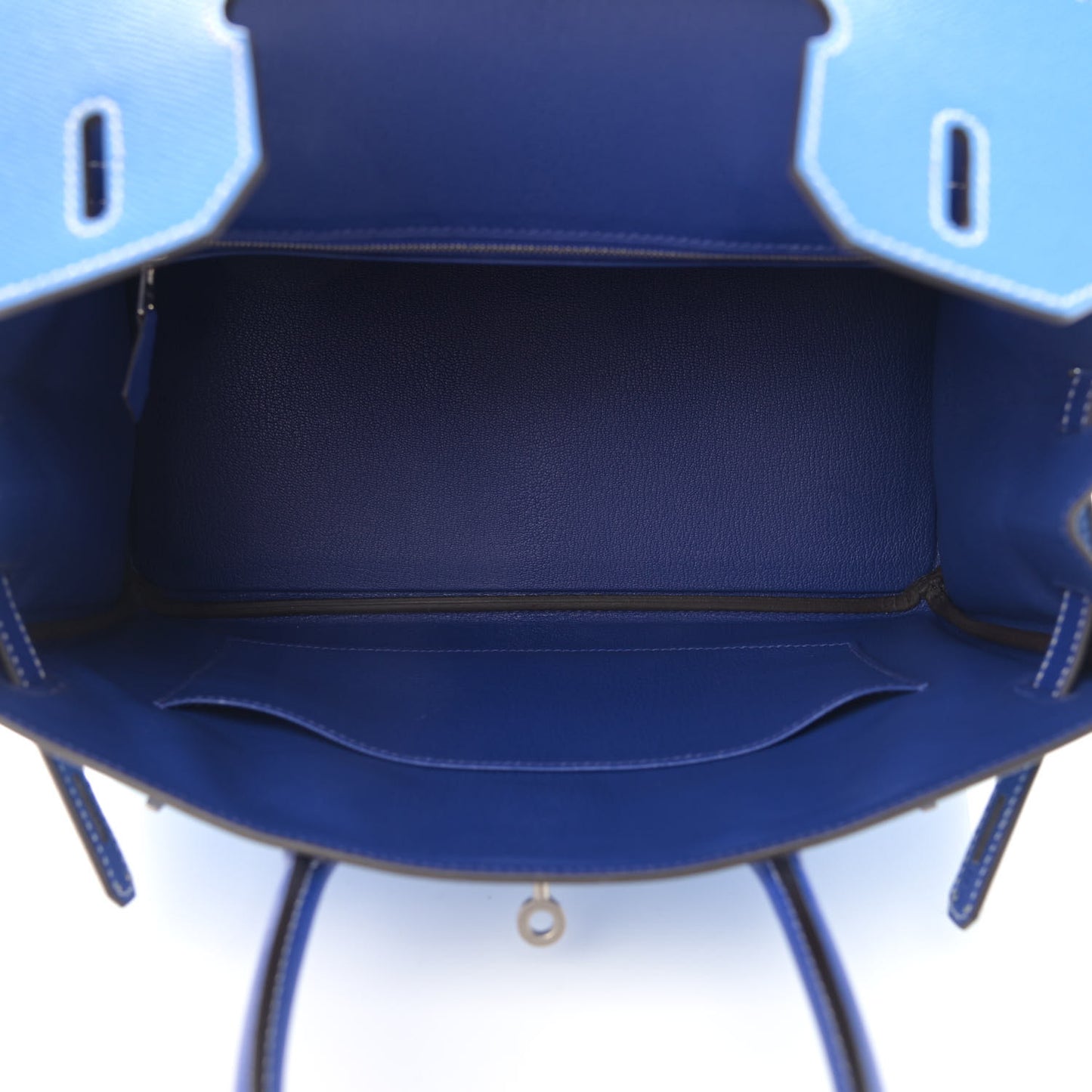 Epsom Horseshoe Bi Color Birkin 30 Bleu Paradis Bleu Electrique
