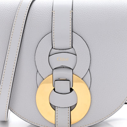 Chloe Grained Calfskin Small Darryl Saddle Crossbody Bag Light Cloud 8 of 12