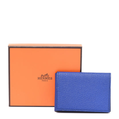 Hermes Chevre Mysore Guernesey Card Case Bleu Electrique 16 of 16