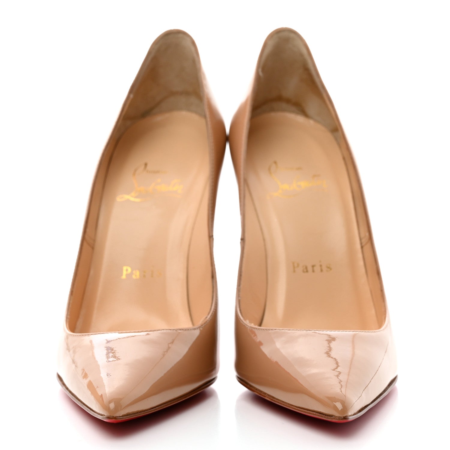 Christian Louboutin Patent Decollete 554 100 Pumps 36 Nude 2 of 9