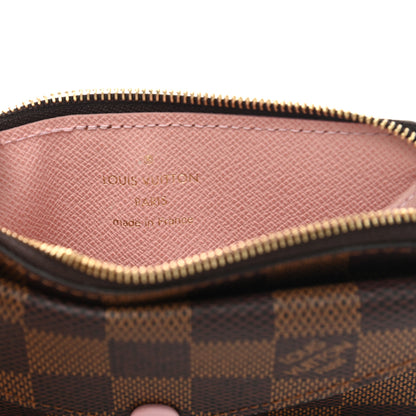 Louis Vuitton Damier Ebene Recto Verso Card Holder Rose Ballerine 6 of 8