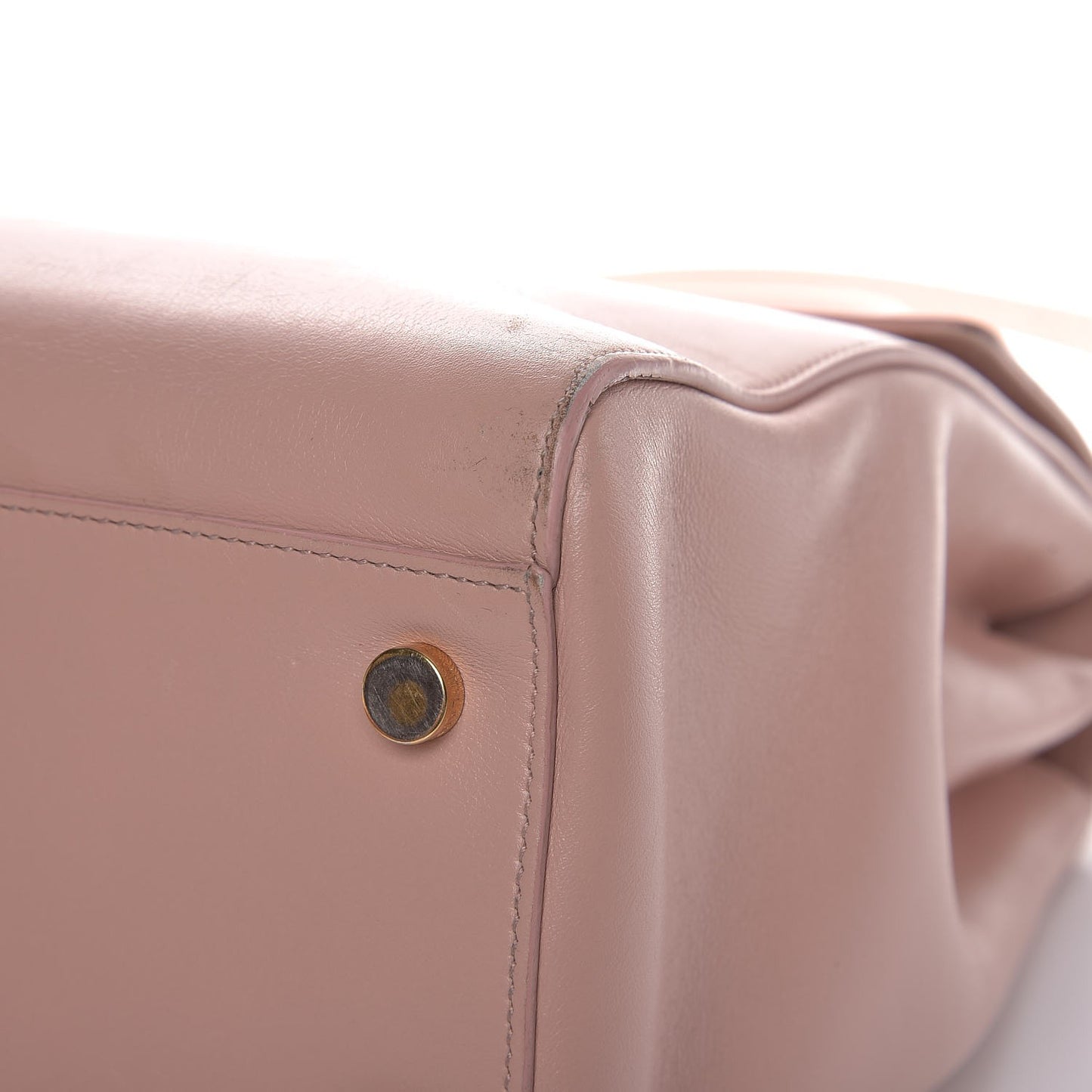 Calfskin Medium Moujik Top Handle Bag Pale Blush