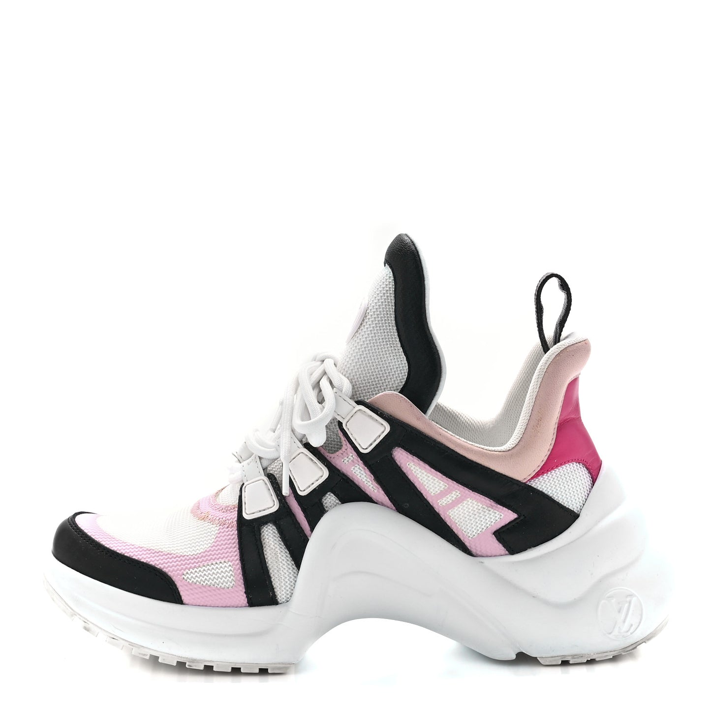 Calfskin Technical Nylon LV Archlight Sneaker 37 Rose Clair
