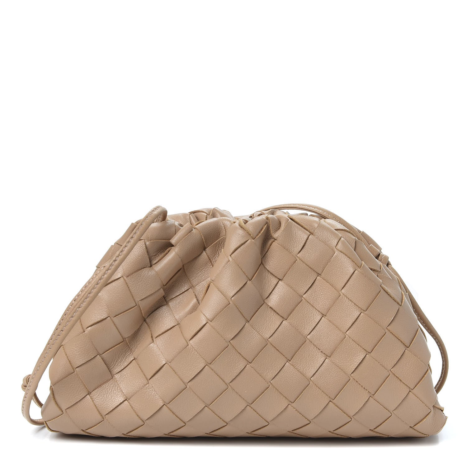Bottega Veneta Nappa Intrecciato The Mini Pouch Almond 1 of 8