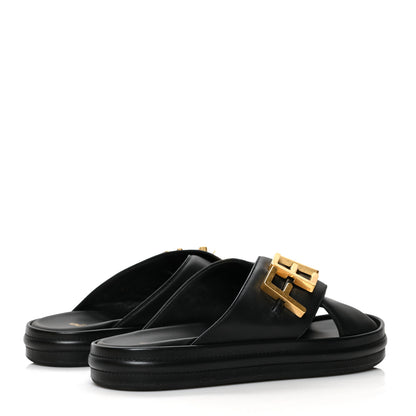 Fendi Vitello Womens Fendigraphy Slide Sandals 40 Black 4 of 10