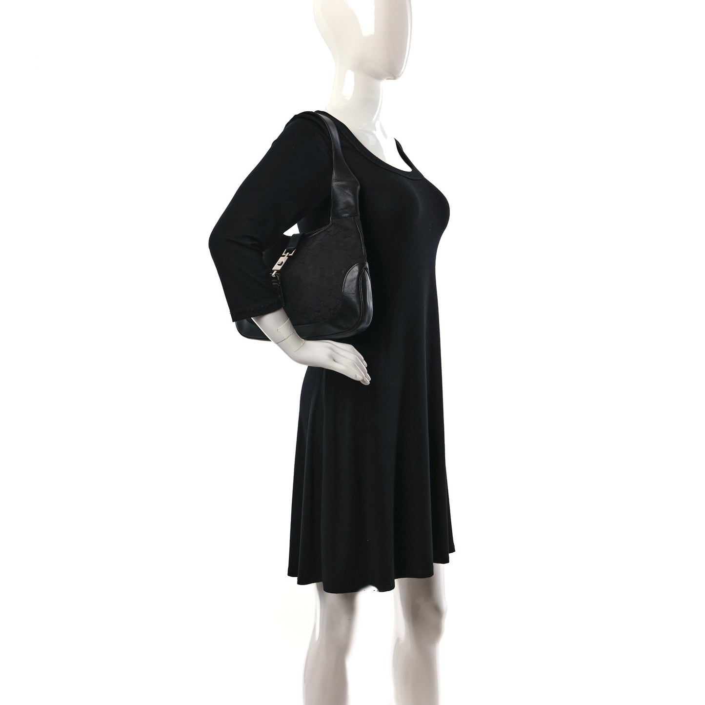 Monogram Small Jackie O Hobo Black