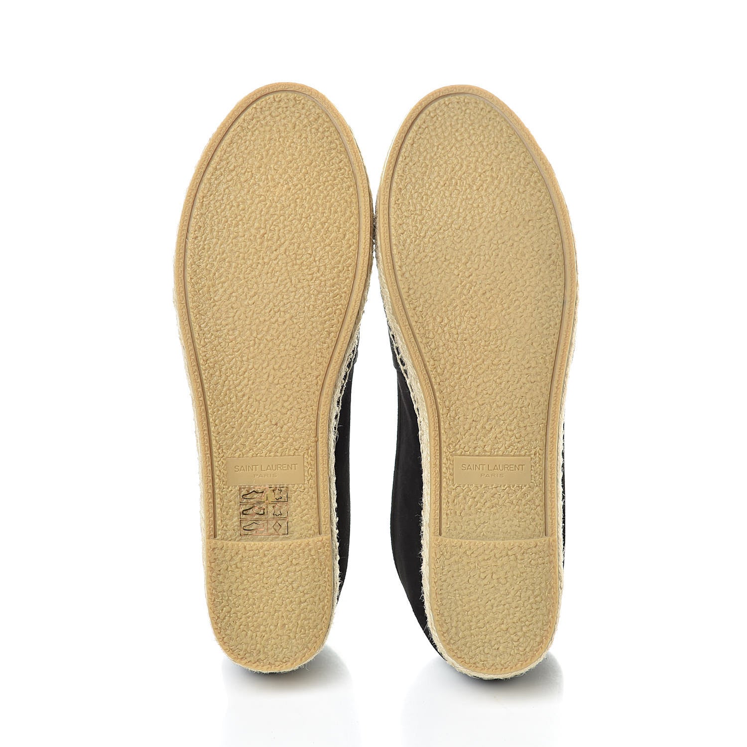 Saint Laurent Suede Monogram Espadrilles 37.5 Black 5 of 8