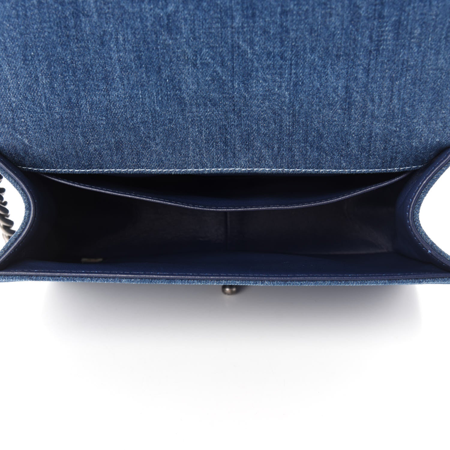 Chanel Tweed Denim Medium Boy Flap Dark Blue 5 of 10