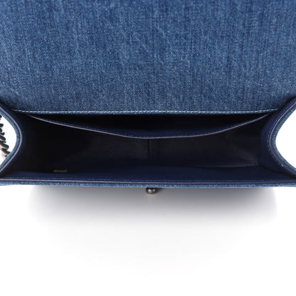 Chanel Tweed Denim Medium Boy Flap Dark Blue 5 of 10