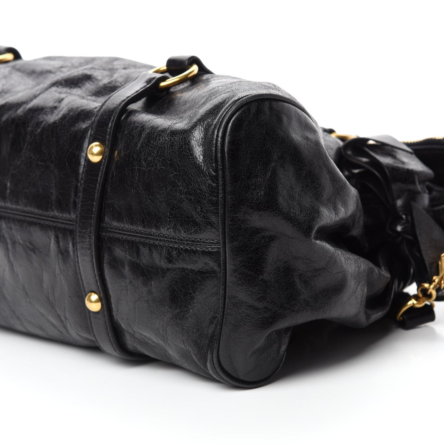 Vitello Lux Medium Bow Bag Black