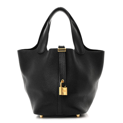 Hermes Taurillon Clemence Picotin Lock 18 PM Black 1 of 15