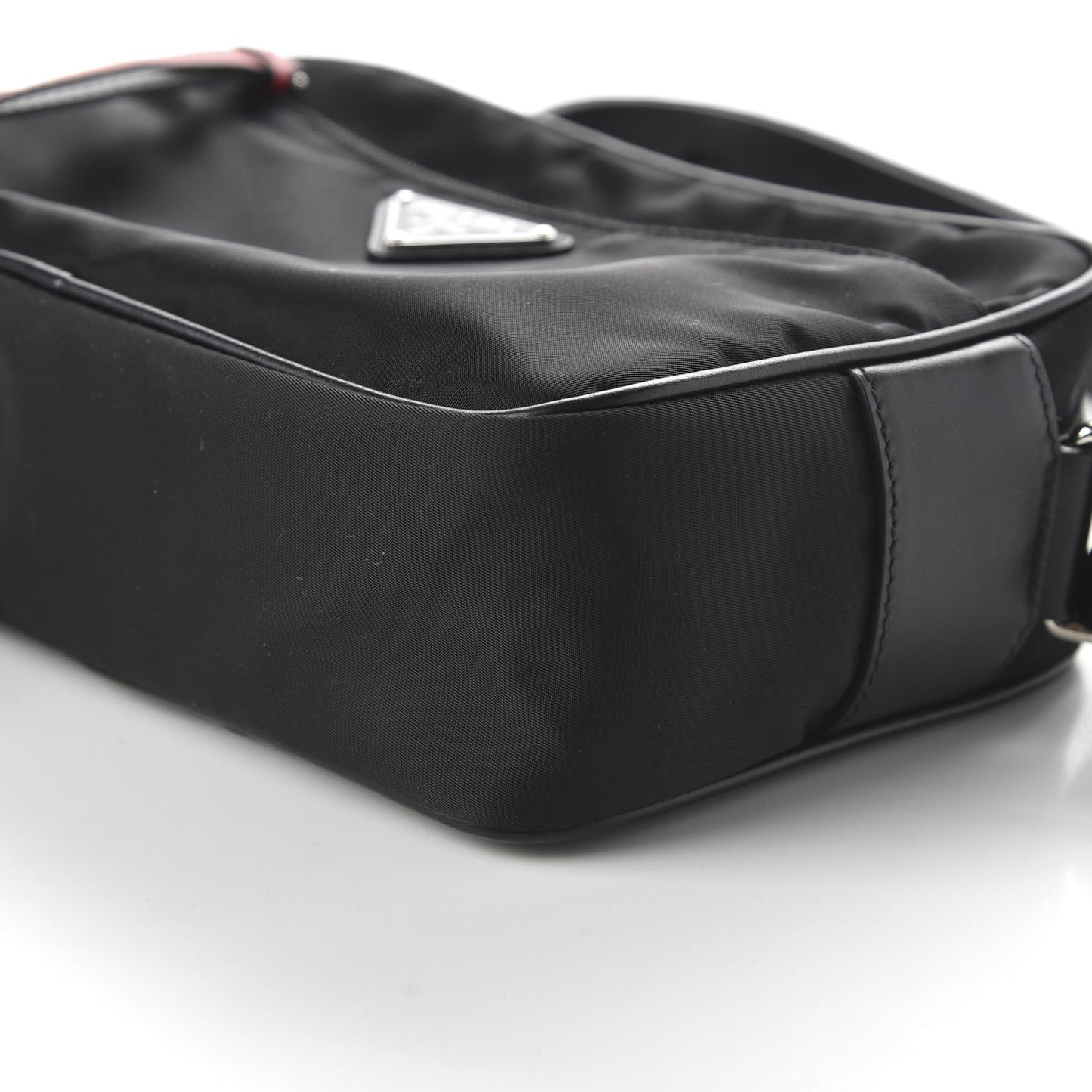 Tessuto Nylon Studded New Vela Shoulder Bag Black Fuoco