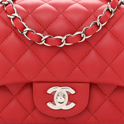 Chanel Lambskin Quilted Mini Square Flap Red 8 of 10