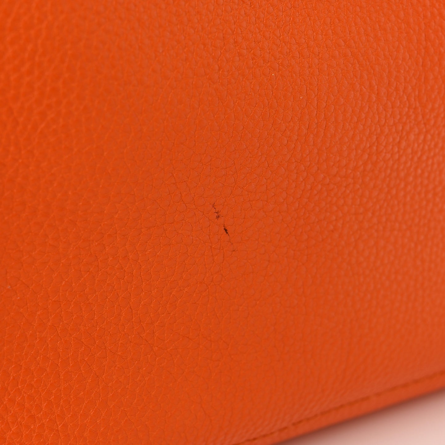 Hammered Calfskin Double Handle Medium Amy Tote Orange Purple
