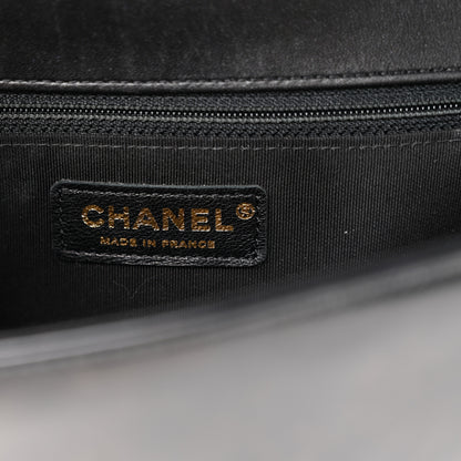 Chanel Iridescent Glazed Calfskin Quilted New Medium Boy Flap Black 6 of 11