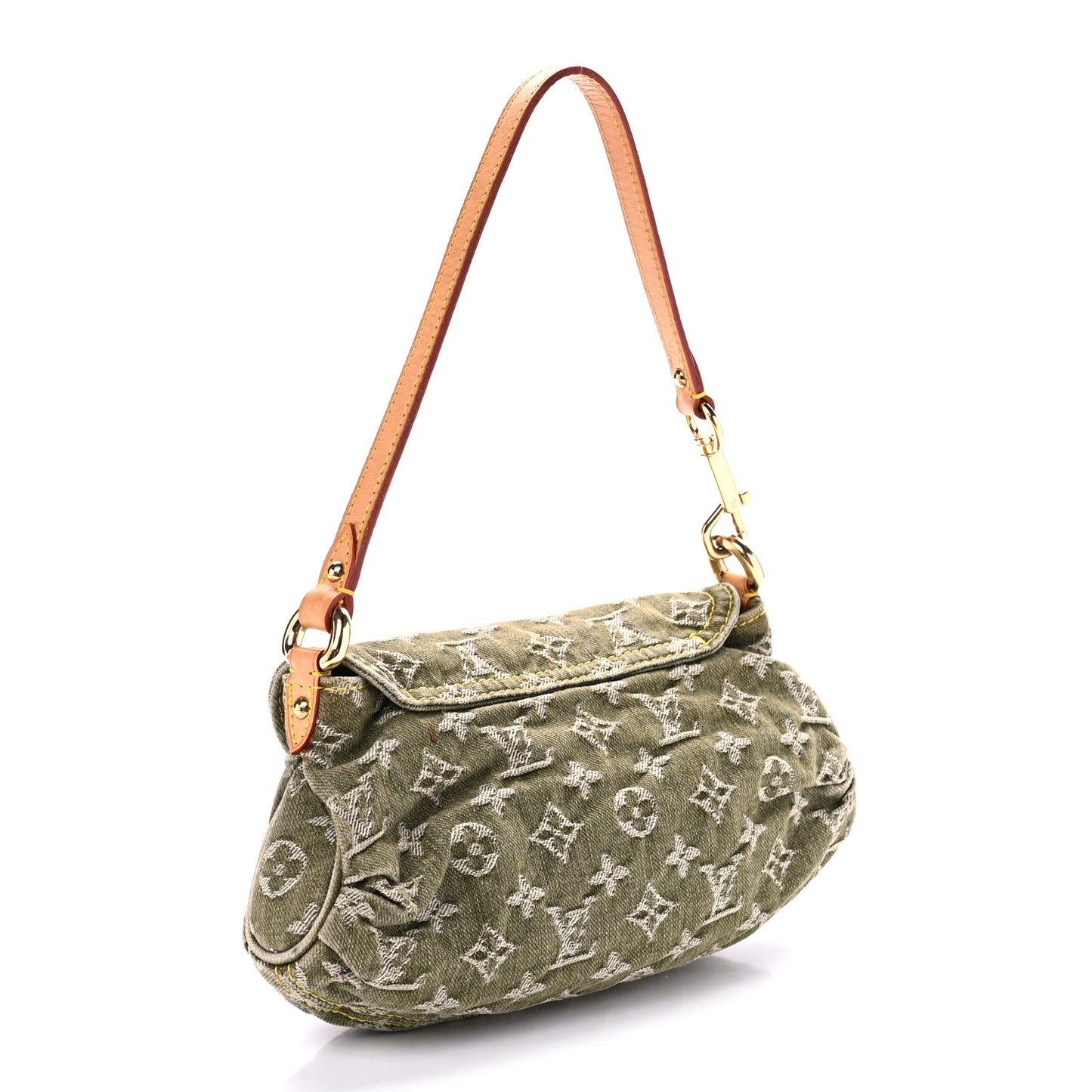 Monogram Denim Mini Pleaty Lichen