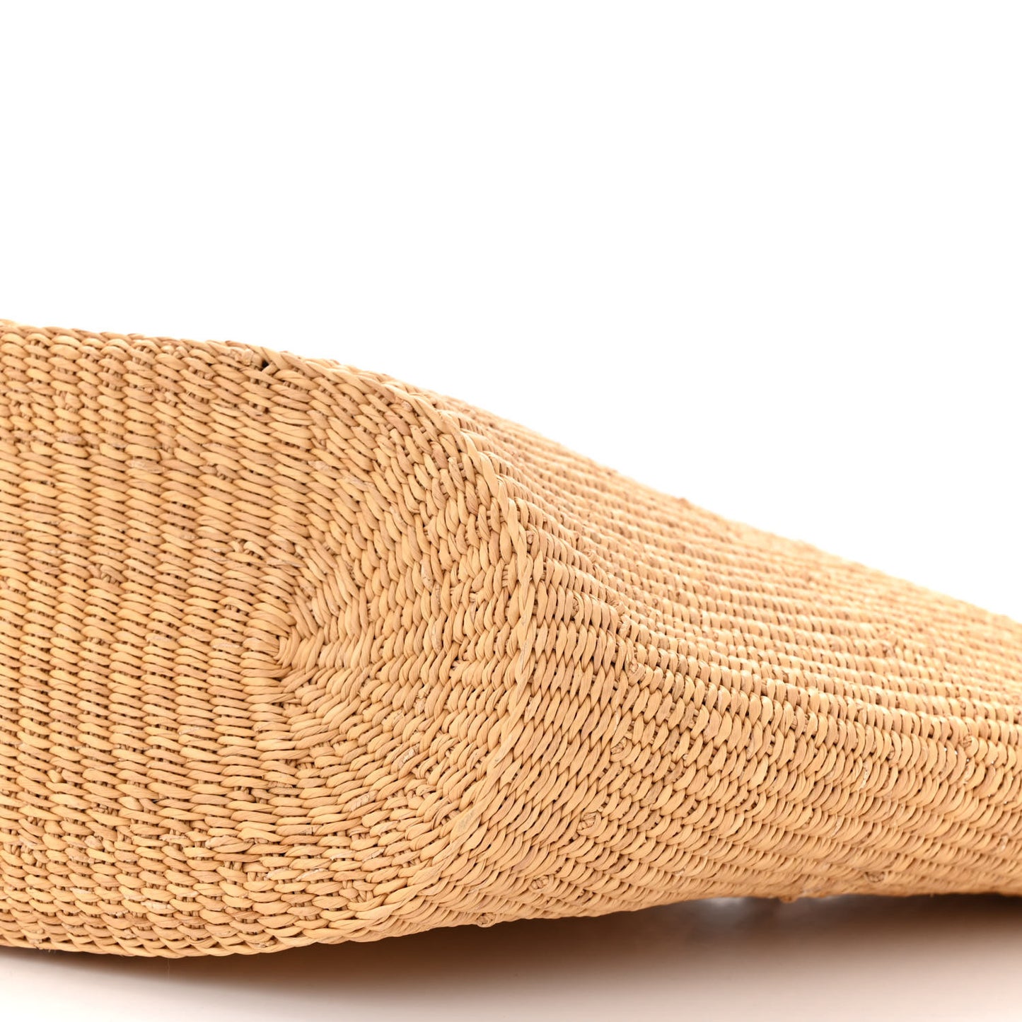 Calfskin Raffia Paulas Ibiza Small Shell Basket Tote Bag Natural Tan