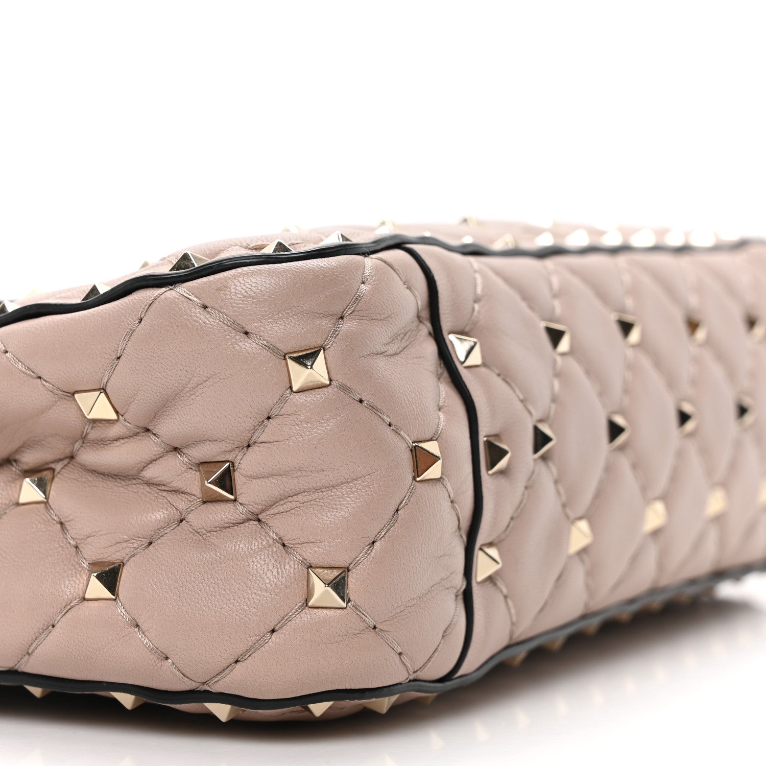 Valentino Garavani Lambskin Medium Rockstud Spike Shoulder Bag Poudre 8 of 9