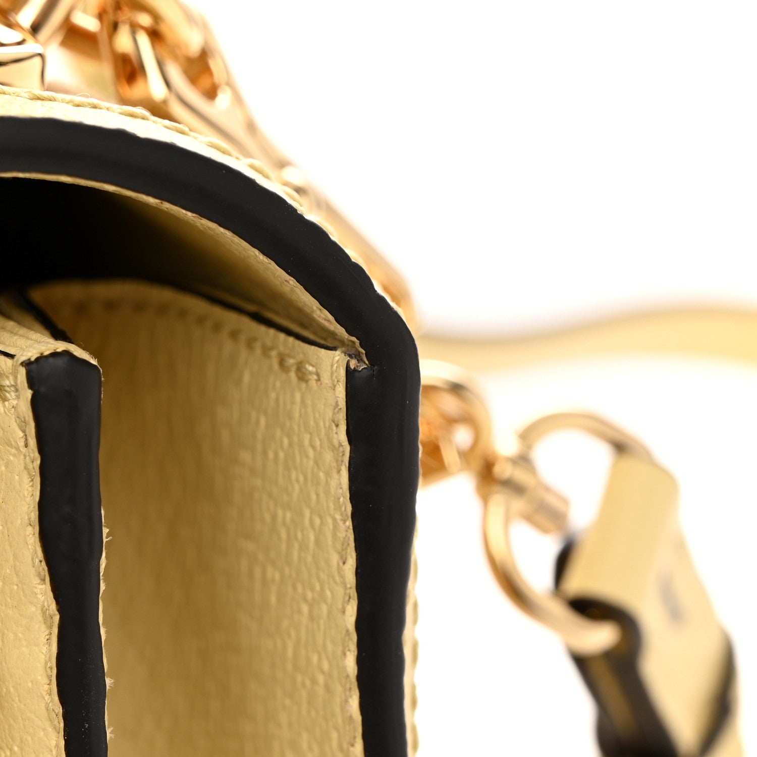 Gucci Monogram Jumbo GG Textured Dollar Calfskin Mini Ophidia Padlock Top Handle Shoulder Bag Camel Banana 11 of 11