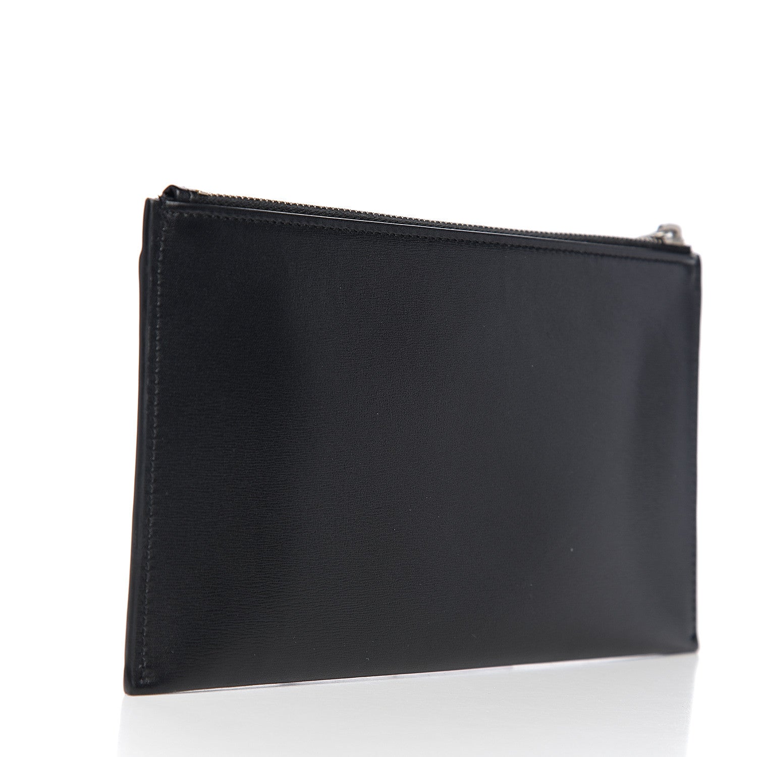 Saint Laurent Smooth Calfskin Monogram Zip Bill Pouch Black 2 of 7