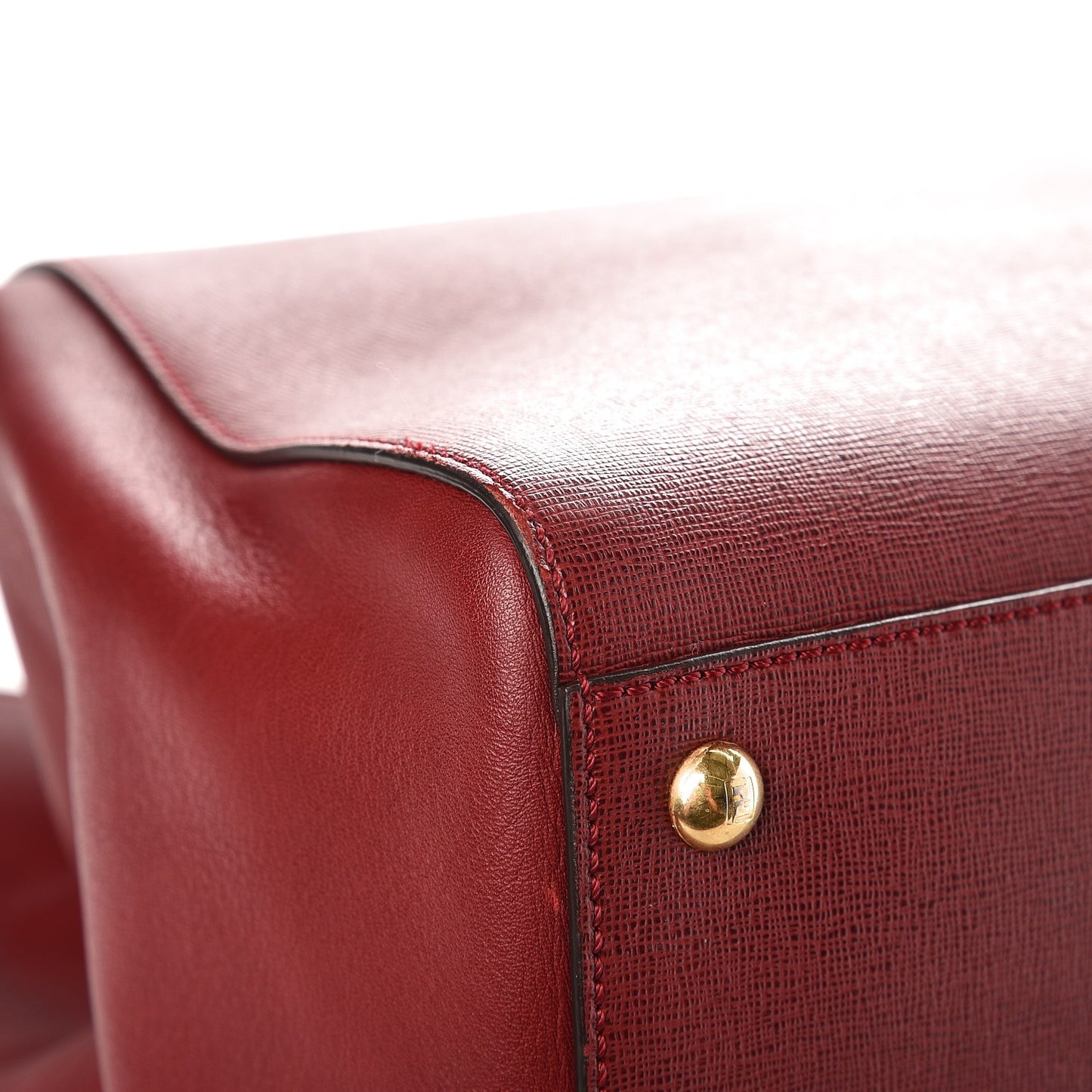 Vitello Elite Large 2Jours Tote Rosso Scuro Ciliegia