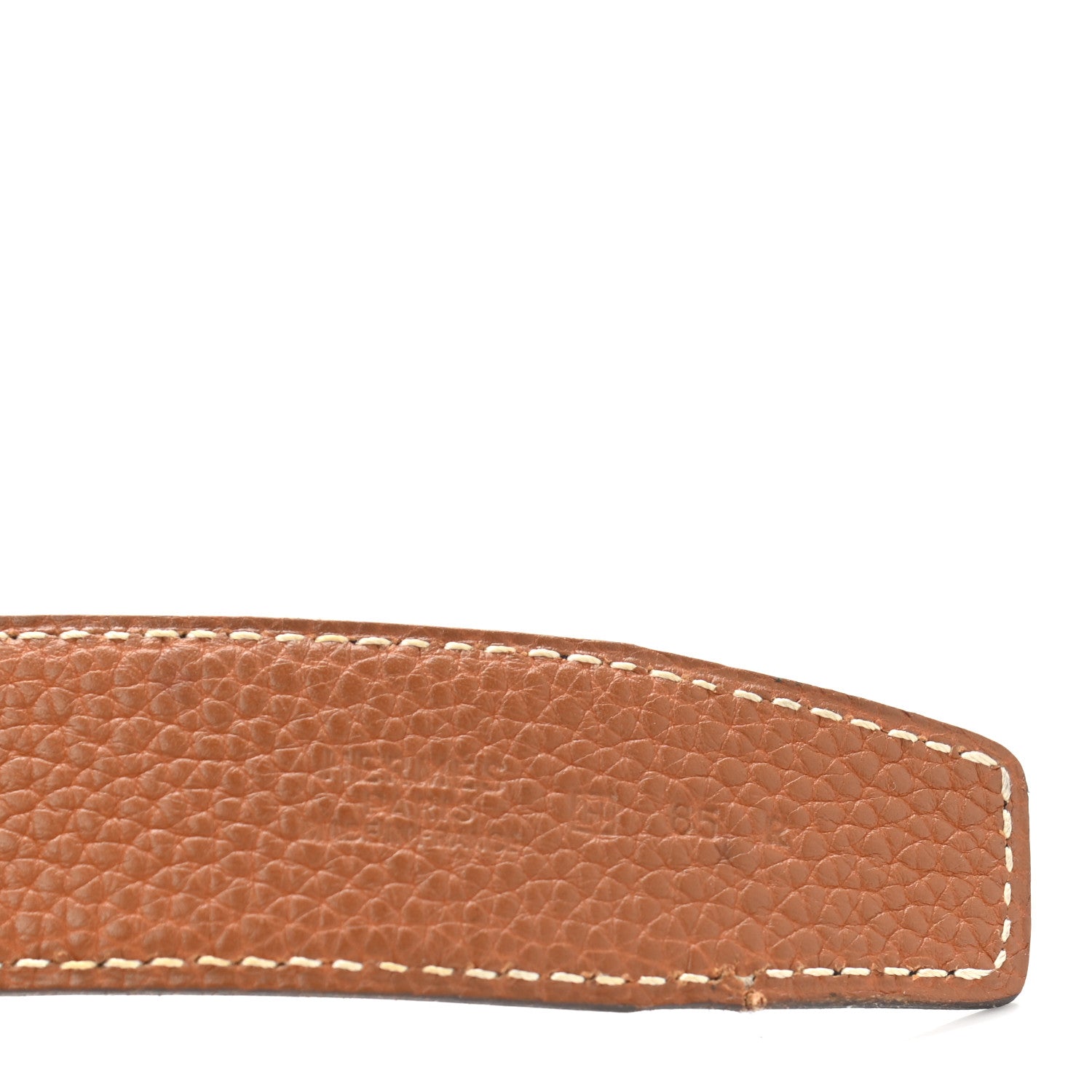 Hermes Togo Box H Belt 85 Gold Black 5 of 6
