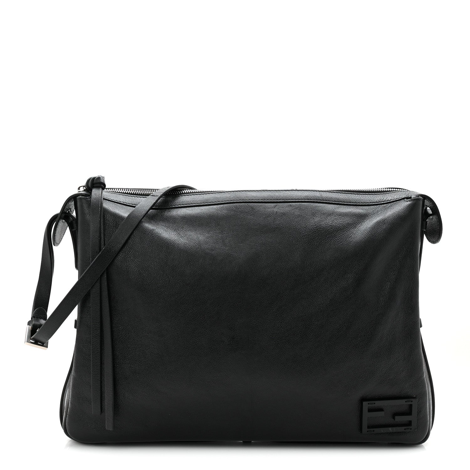 Fendi Vitello Large Simply Fendi Shoulder Bag Black 1 of 10