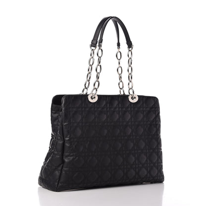 Christian Dior Glazed Calfskin Cannage Large Dior Soft Shopping Tote Black 3 of 10
