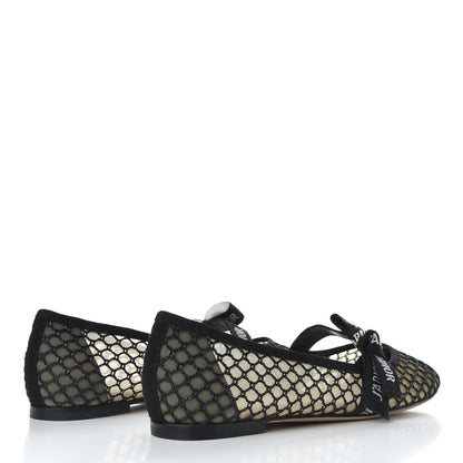Christian Dior Resille Ribbon Miss J'Adior Ballet Flat 37.5 Black 4 of 10