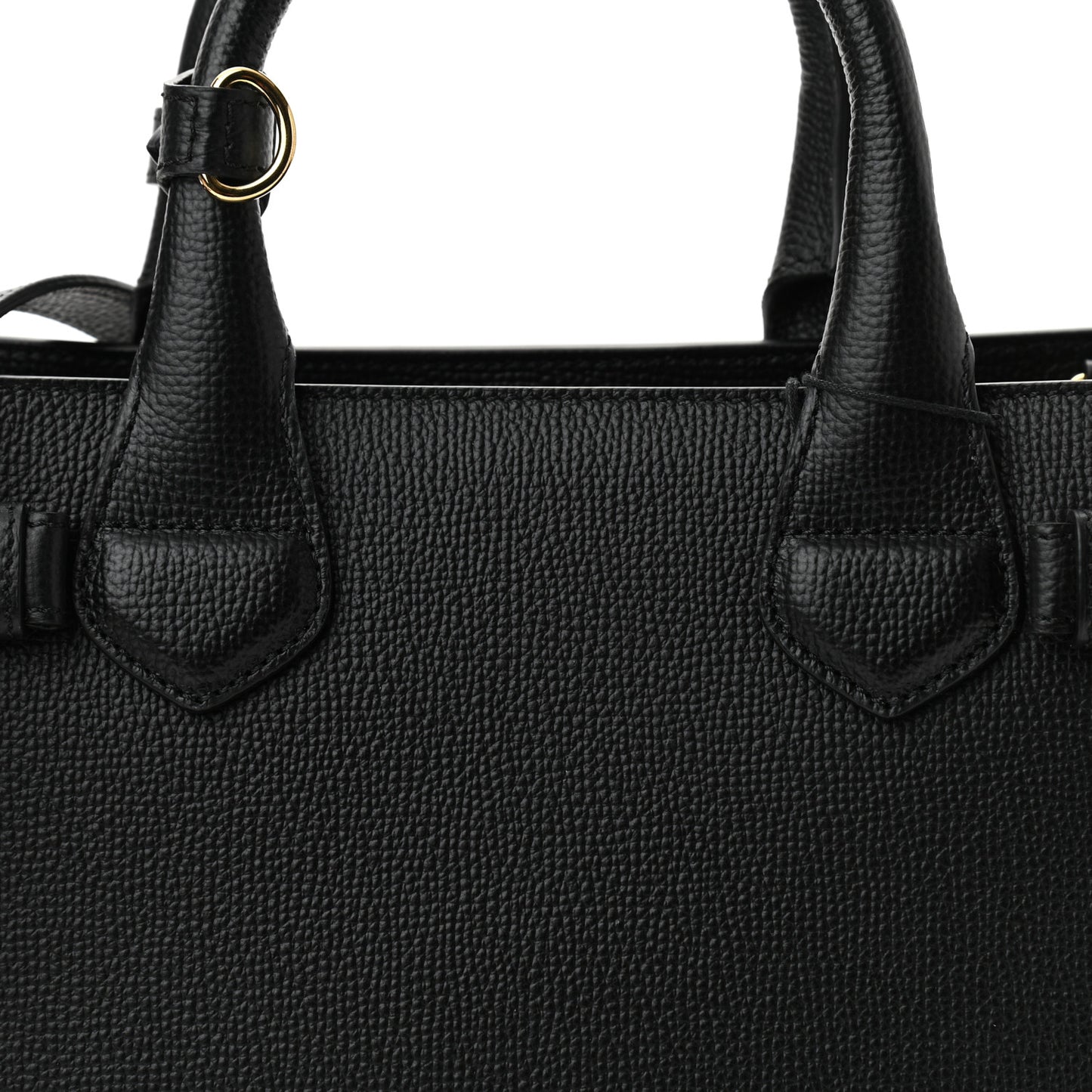 Derby Calfskin House Check Small Banner Tote Black