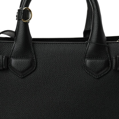 Burberry Derby Calfskin House Check Small Banner Tote Black 8 of 10