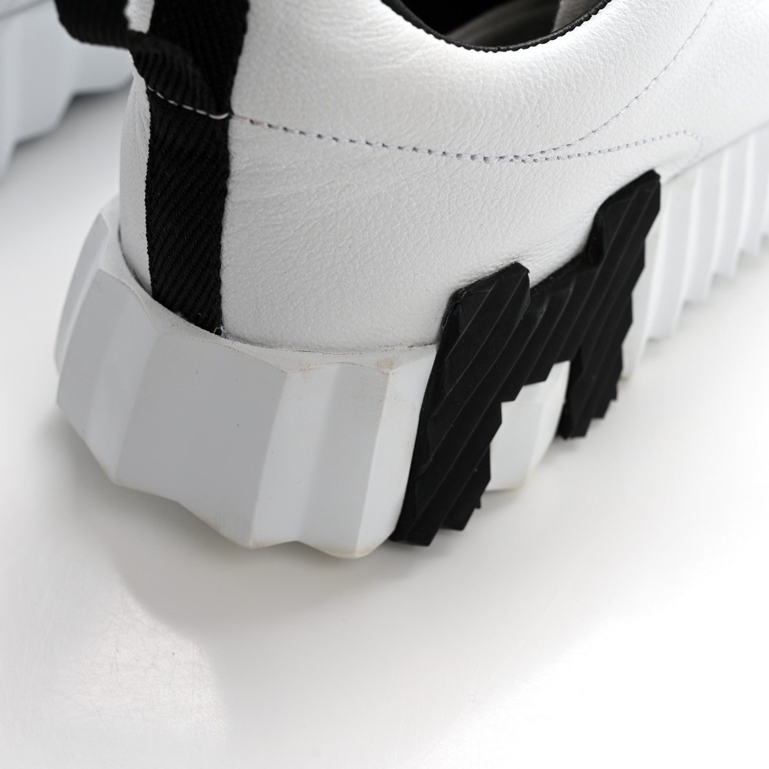 Hermes Sport Goatskin Suede Goatskin Womens Bouncing Sneakers 39 White Black 9 of 9