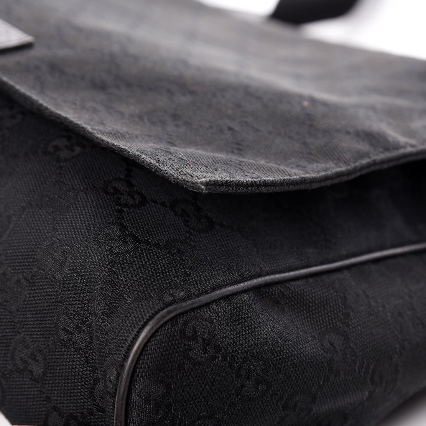 Monogram Small Flap Messenger Bag Black