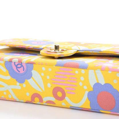 Chanel Canvas Printed Medium Double Flap Multicolor 15 of 15