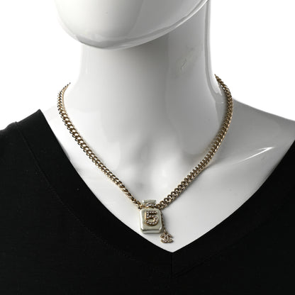 Chanel Resin Crystal CC No 5 Perfume Bottle Necklace 2 of 6
