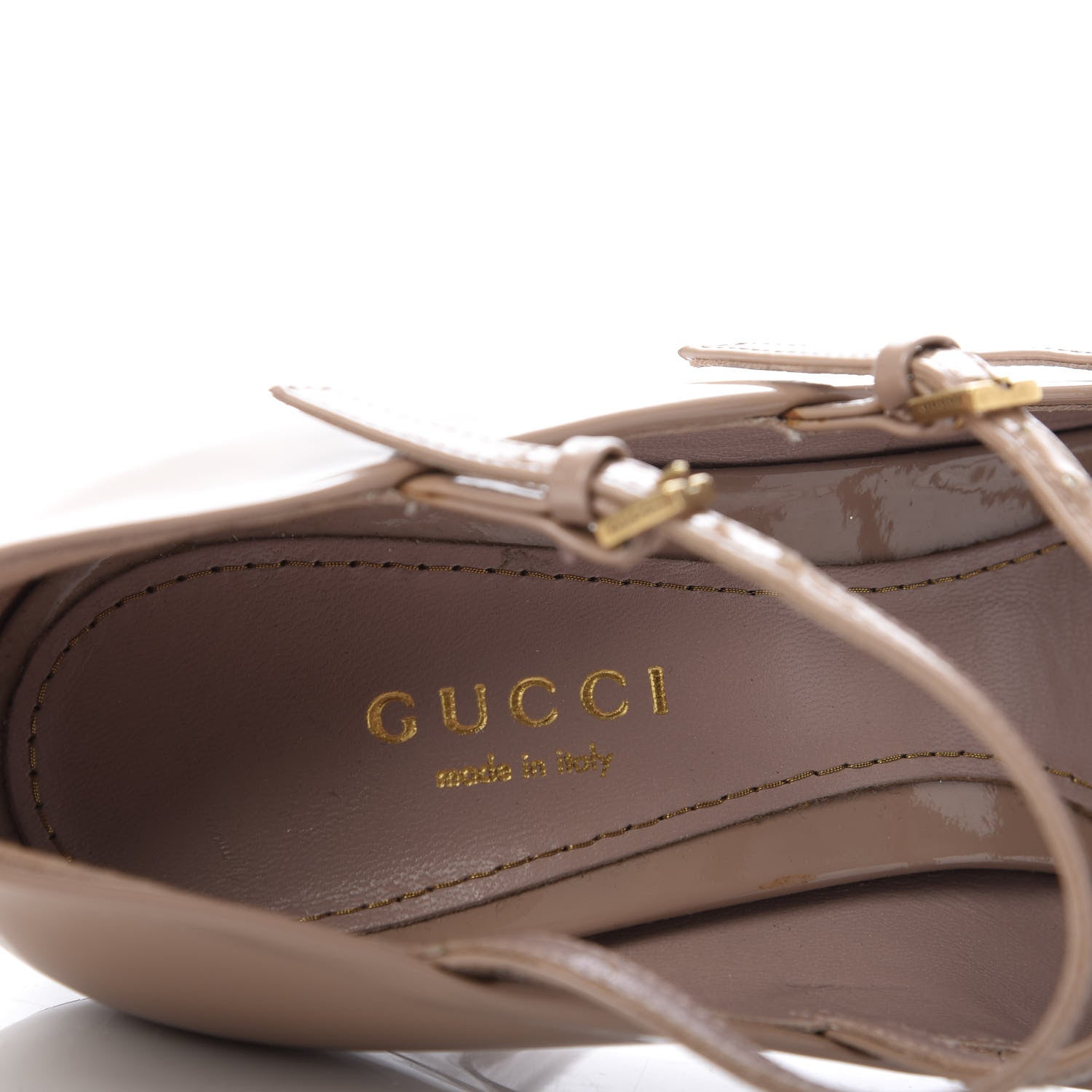 Gucci Vernice Crystal Lisbeth Platform Pumps 36 Dark Cipria 7 of 10