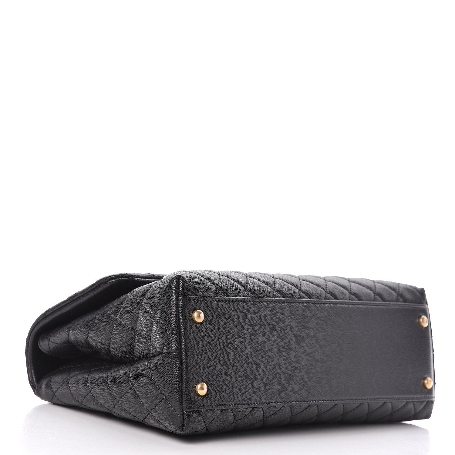 Chanel Caviar Quilted Medium Coco Handle Flap Black 5 of 12