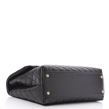 Chanel Caviar Quilted Medium Coco Handle Flap Black 5 of 12
