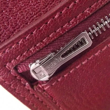 Hermes Courchevel Bearn Bi-fold Wallet Maroon 8 of 10