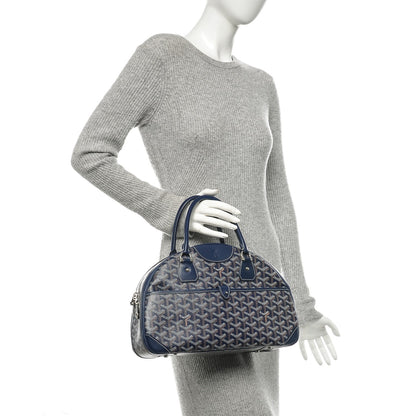 Goyard Goyardine Saint Jeanne MM Bowler Navy Blue 2 of 11