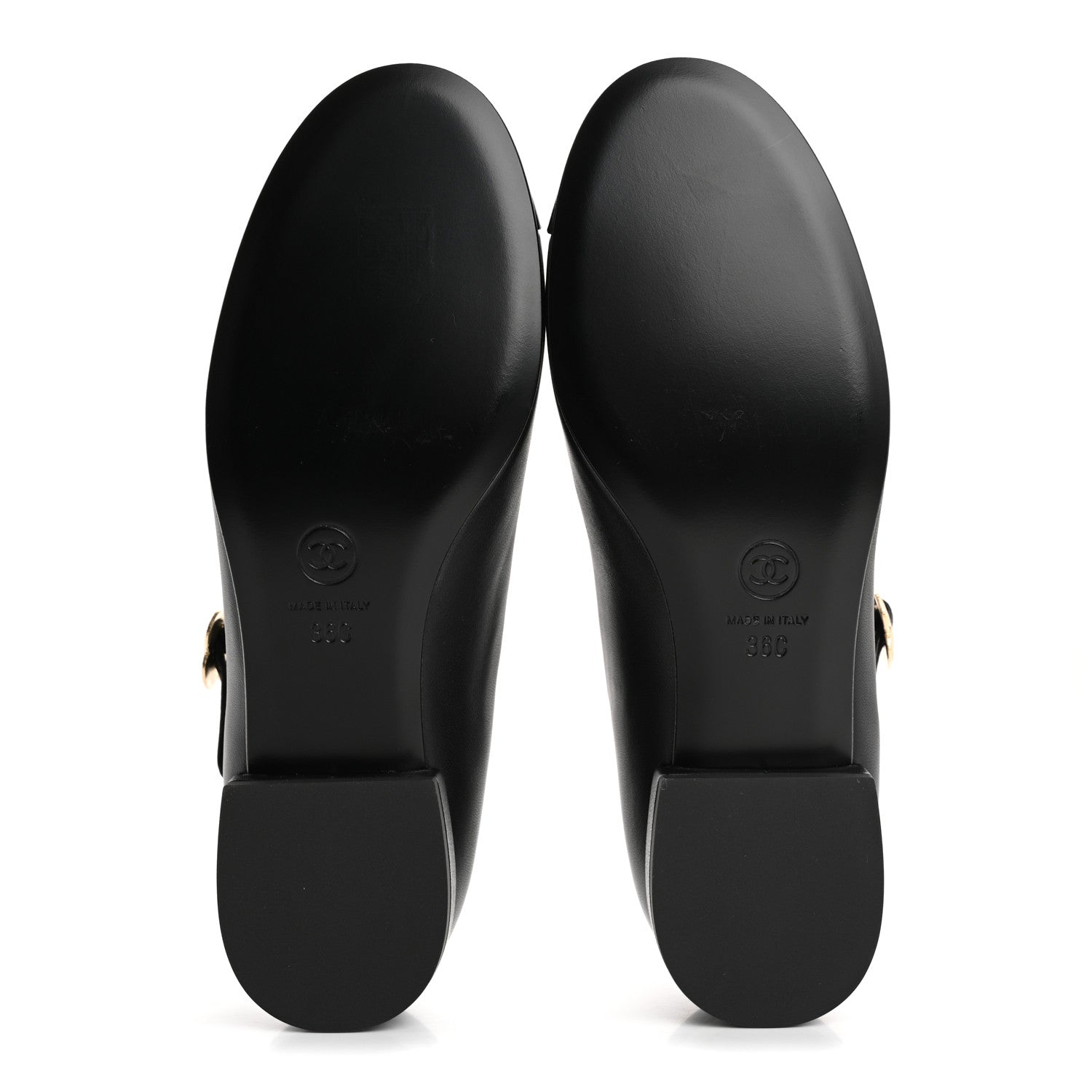 Chanel Lambskin Patent Cap Toe Mary Jane Flats 36 Black 6 of 10